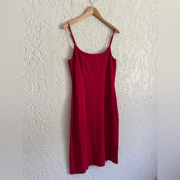 Express RARE Vintage Y2K Red Bodycon Stretch Dress 11/12 - Picture 2 of 5